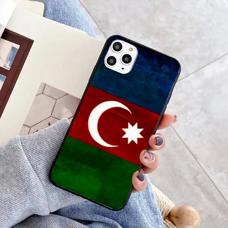 Чехол для телефона с флагом Азербайджана iPhone 11 12 13 Mini Pro Max 8 7 6 6S Plus X 5 SE 2020 XR XS -
