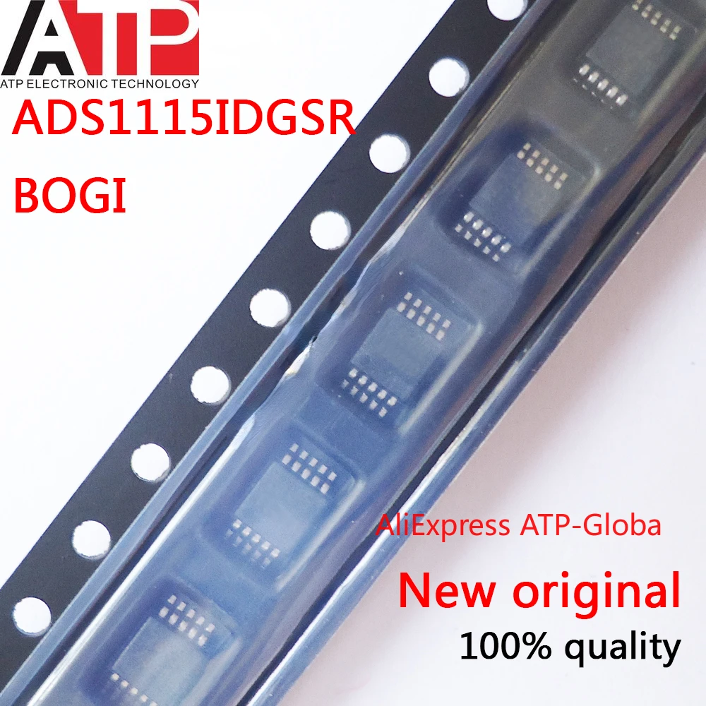 5 шт./лот оригинальный ADS1115IDGSR ADS1115IDGS ADS1115 BOGI B0GI MSOP-10 электронный компонент, встроенный IC ADC, 16 бит