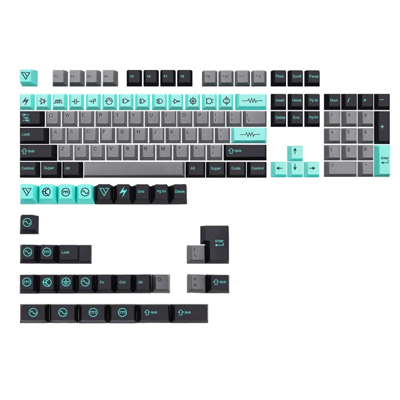 

135 шт., электрические колпачки для ключей PBT Cherry Profile