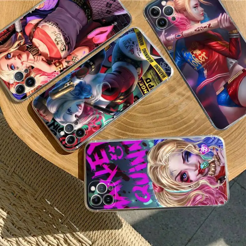 

BANDAI Clown girl Harley Quinn Phone Case for iPhone 11 12 13 mini pro XS MAX 8 7 6 6S Plus X 5S SE 2020 XR case