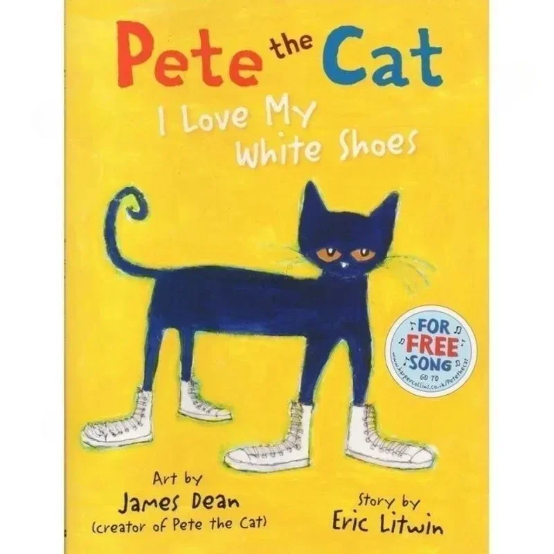 Pete The Cat I Love My White Shoes книга с картинками на английском языке раннее обучение