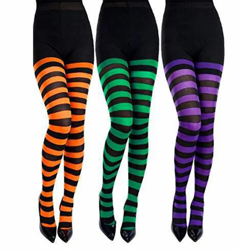 Hot Selling Women's Jumpsuit, Holiday Ball Dress Up Pants, Christmas Socks, Red and Black Striped Jumpsuit Tights Women
