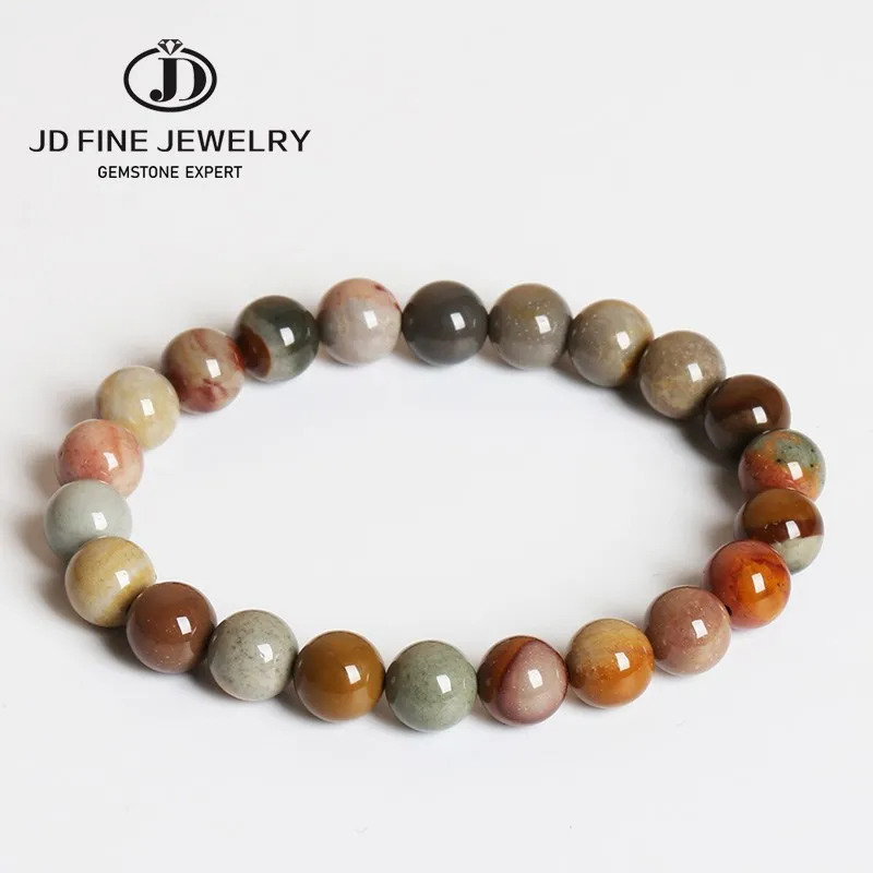 

Рождественский подарок JD, 6/8/10/12 мм, Круглые разноцветные коричневые бусины на выбор, картина из натуральной Америки, искусственная яшма