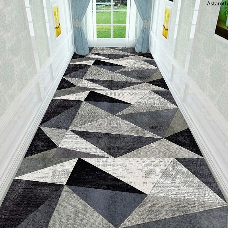 Modern Living Room Carpet Long Carpet Corridor Corridor Floral Printing Flannel Non-Slip Carpet Bedroom Kitchen Carpet Home Deco