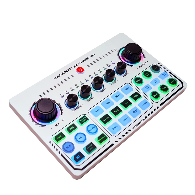 

Professional Recording Sound Cards Live Stream USB Sound Card X50 Live Broadcast Audio Mixer Interface For Living Games