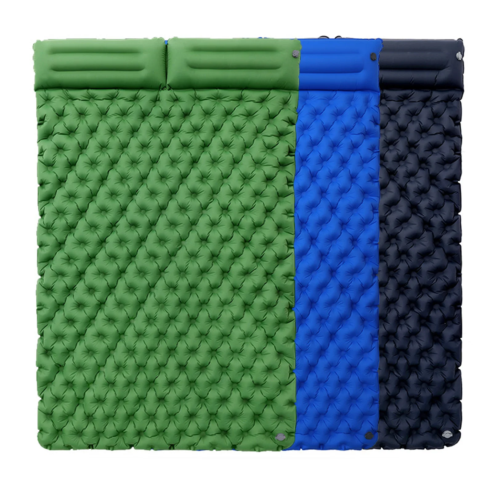 

Double Camping Sleeping Mat Self Inflatable Outdoor Extra Wide Sleeping Pad Nylon TUP Protable Air Mattress Bed Hiking Camping