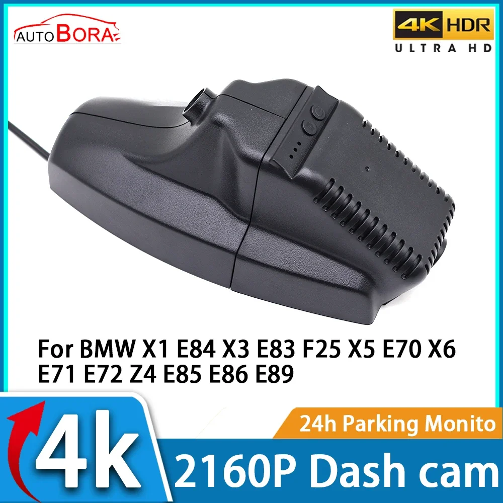 

AutoBora DVR Dash Cam UHD 4K 2160P Car Video Recorder Night Vision for BMW X1 E84 X3 E83 F25 X5 E70 X6 E71 E72 Z4 E85 E86 E89