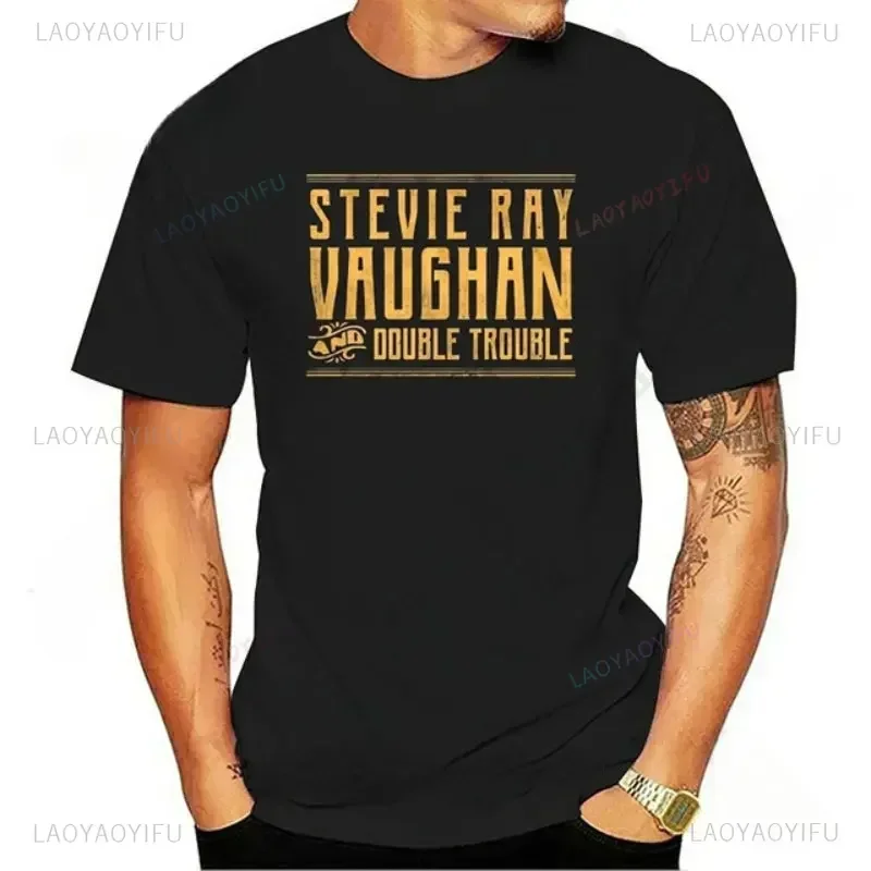 Фото Мужская и женская футболка Stevie Ray Vaughan Guitar Blues Rock Legend SRV унисекс с круглым вырезом модные графические футболки мужская уличная одежда №4