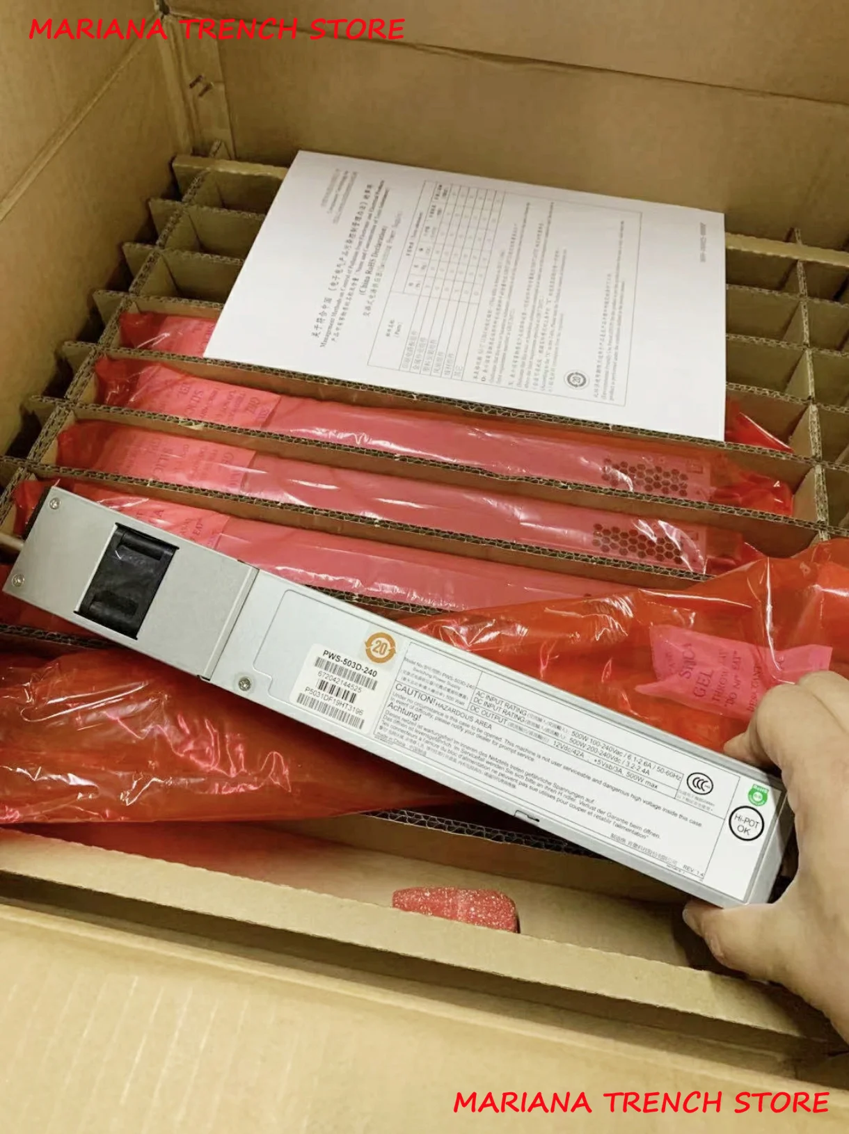 PWS-503D-240 для Supermicro 500W 1U избыточного источника питания