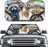 raccoon drive windshield sun shade funny animals foldable car sun shade windshield reflective sunshade for most car suvs