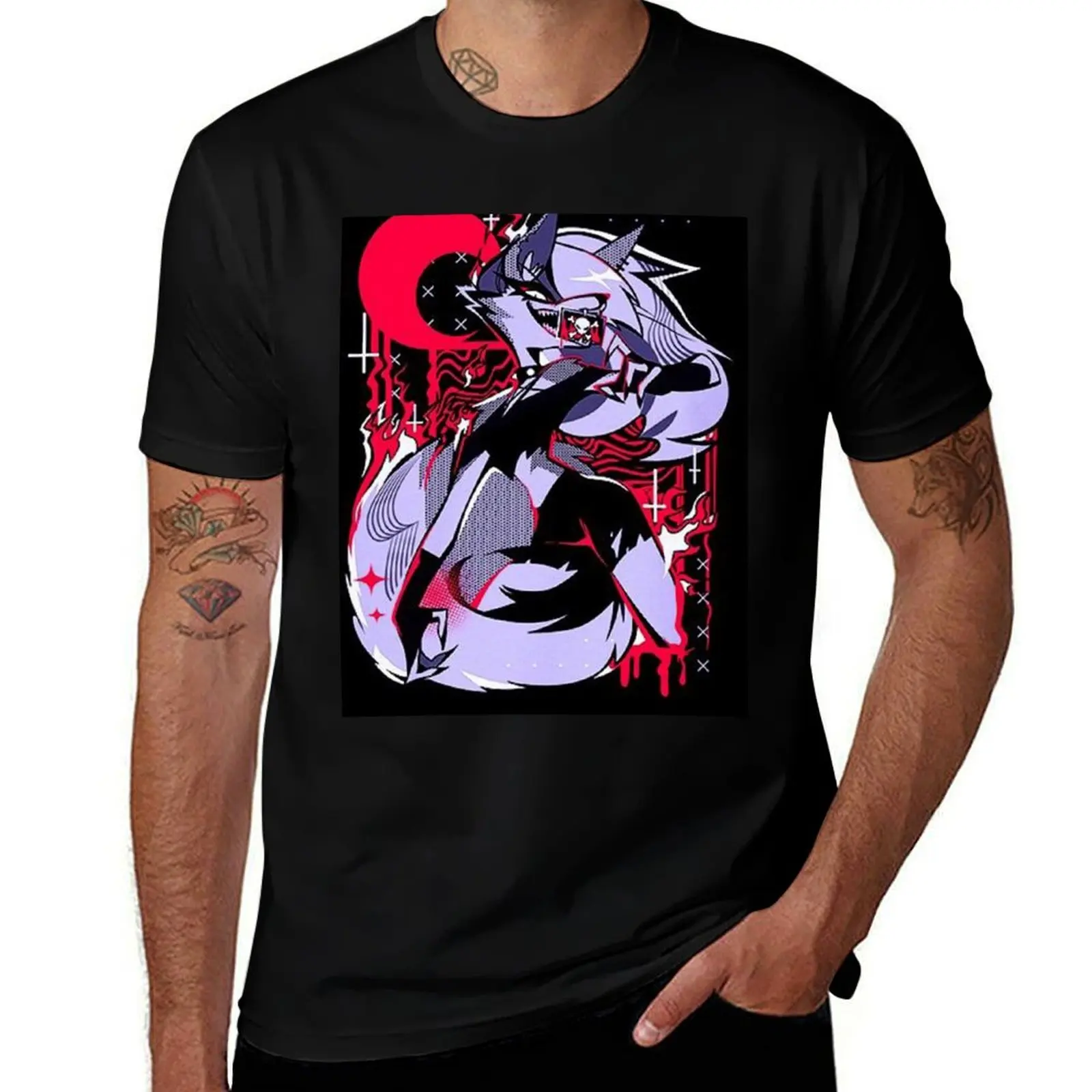 Футболка Helluva Boss Loona футболка большого размера летние топы рубашки с рисунком