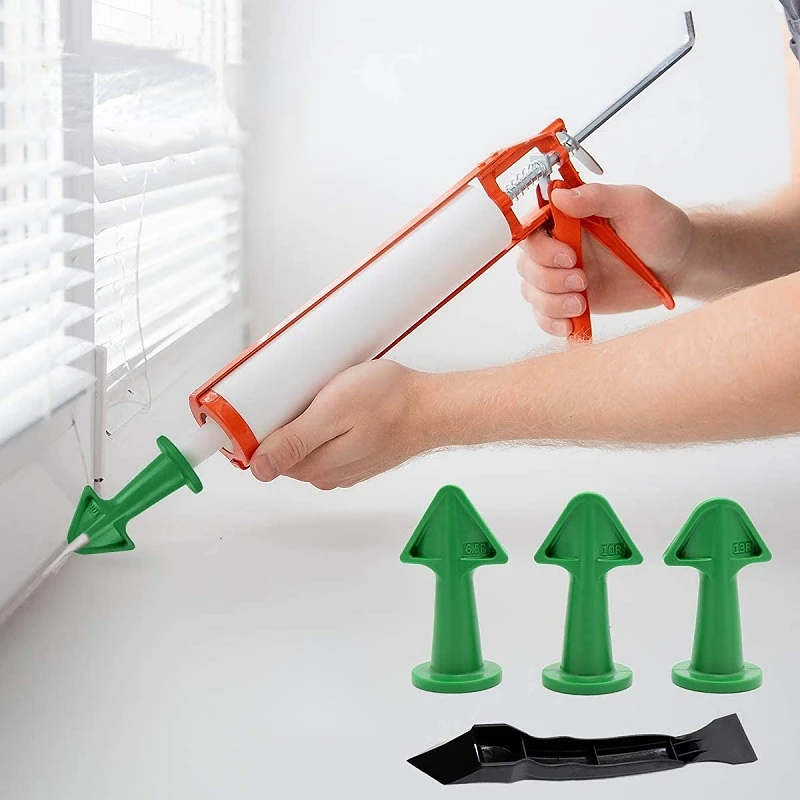 

5Pc Caulking Nozzle Applicator Finishing Tool Spatula Plastic Glue Shovel Tile Brick Joints Floor Silicone Remover Hand Tool Set