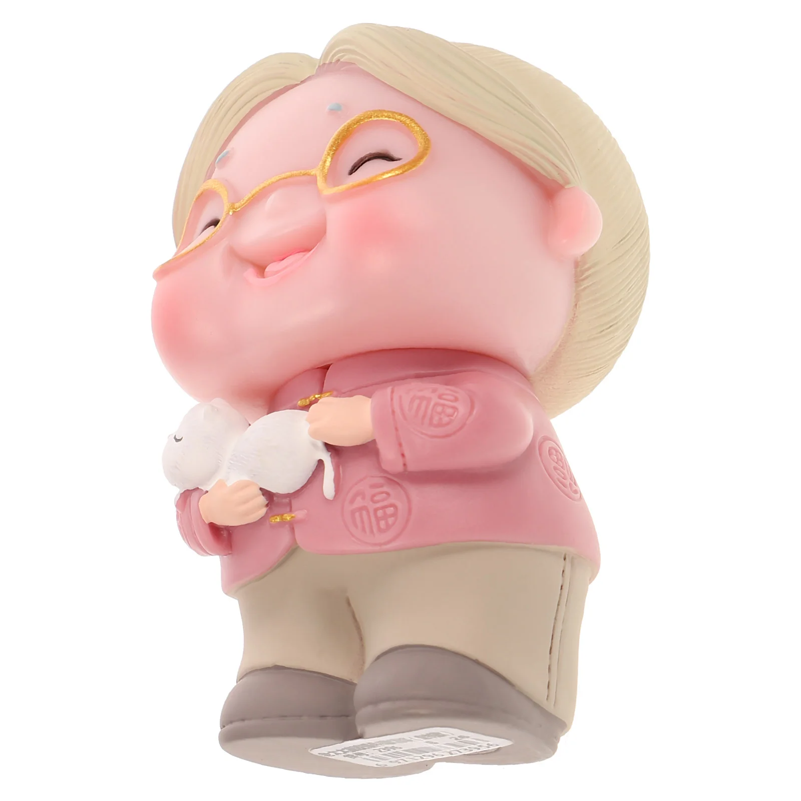 

Cake Decoration Ornaments Old Woman Topper Elderly Shaped Statue Birthday Wedding Desktop Dessert