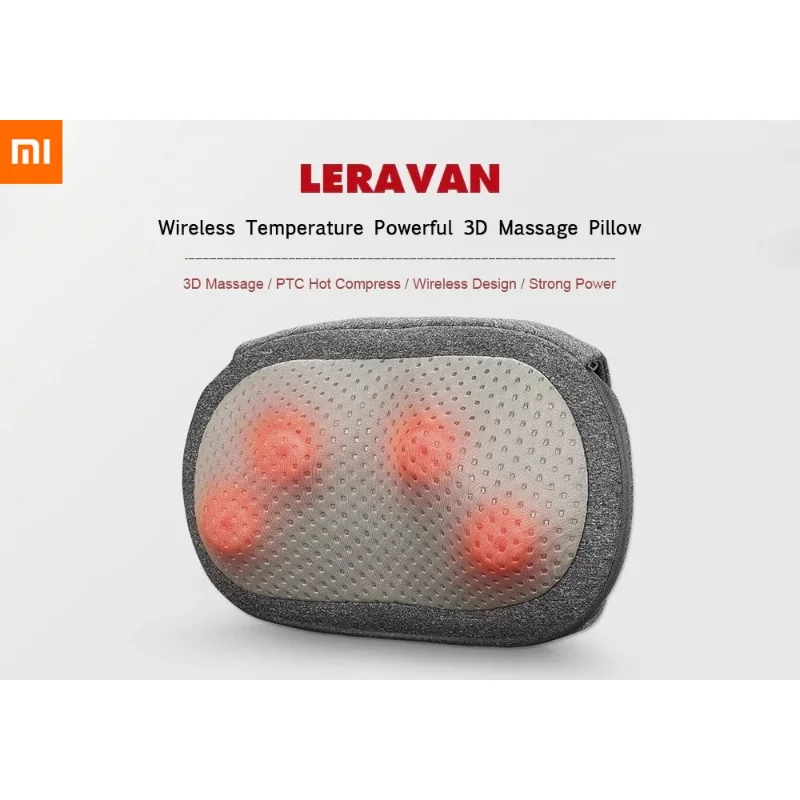 

Xiaomi Wireless Temperature Powerful 3D Massage Pillow PTC Heating and Warm Multi-position Body Relaxing Massage Pillow