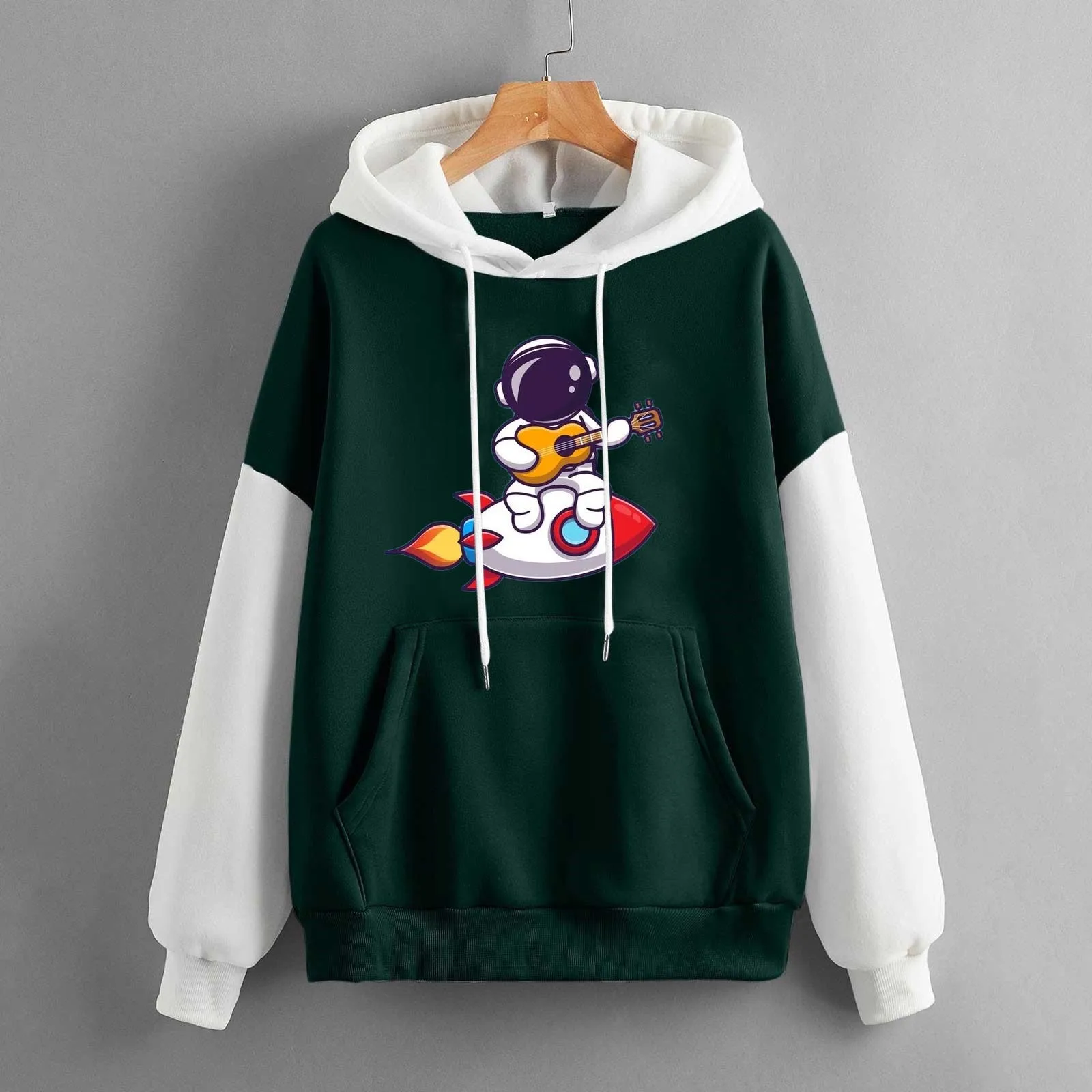 

Womens Casual Long Sleeve Printed Hoodies Pullover Drawstring Sweatshirt Blouse Top Leisure Sweatshirt Women