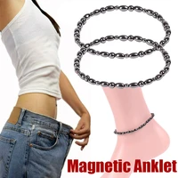 2pcs magnetic weight loss effective anklet bracelet black gallstone slimming stimulating acupoints therapy arthritis pain relief