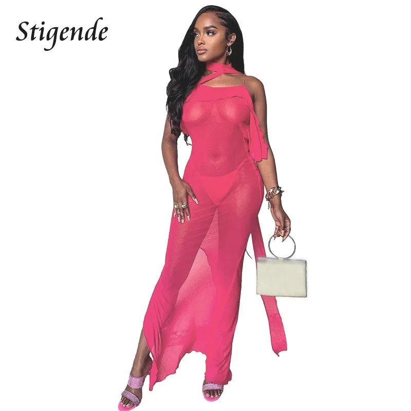 

Женское Прозрачное платье на бретельках-спагетти, вечерние открытой спиной