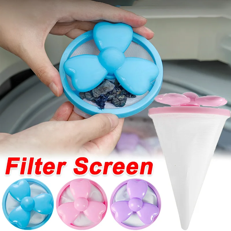 

Home Cleaning Laundry Ball Floating Lint Hair Catcher Mesh Pouch Washing Machine Laundry Filter Bag Dirt Catch Washing Machine