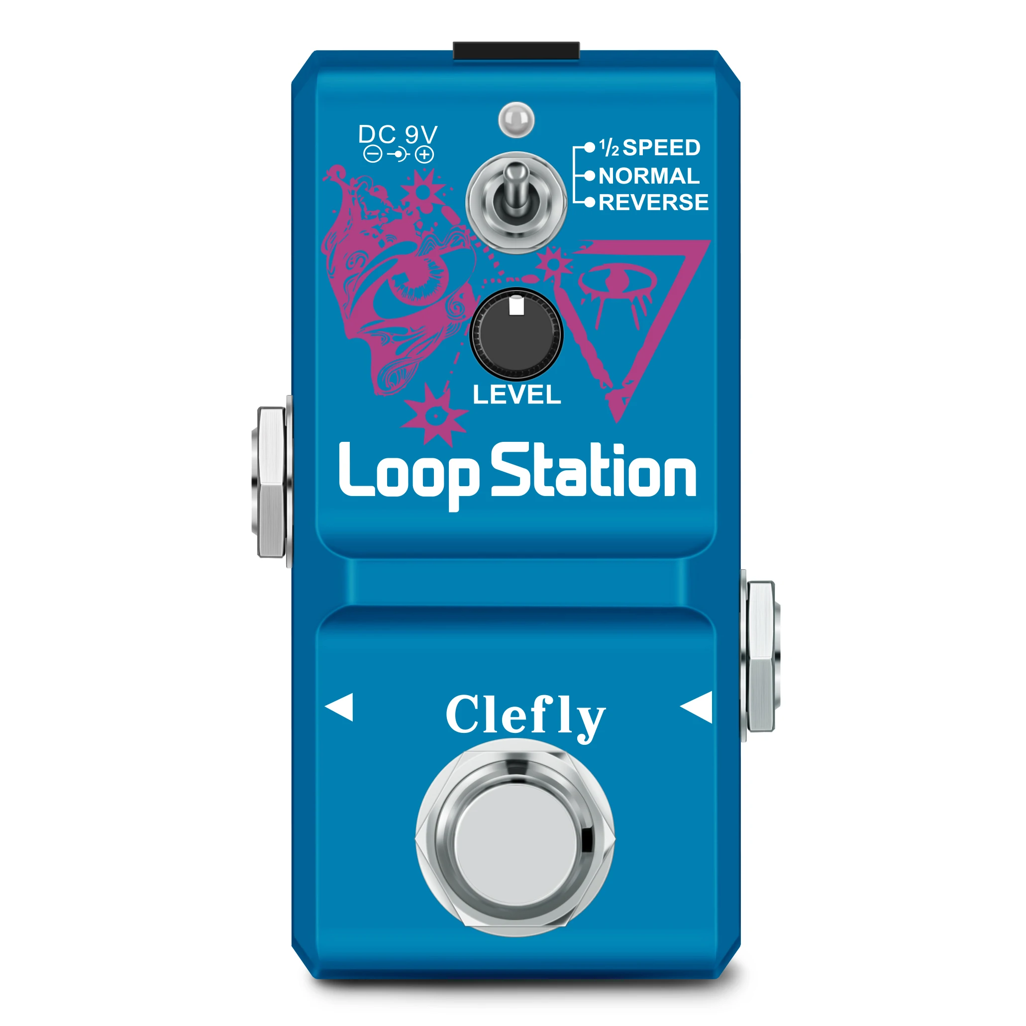

Clefly LN-332S Looper Station 48K Loop Pedal Unlimited Overdubs 10 Minutes of Looping, 1/2 time, and Reverse True Bypass