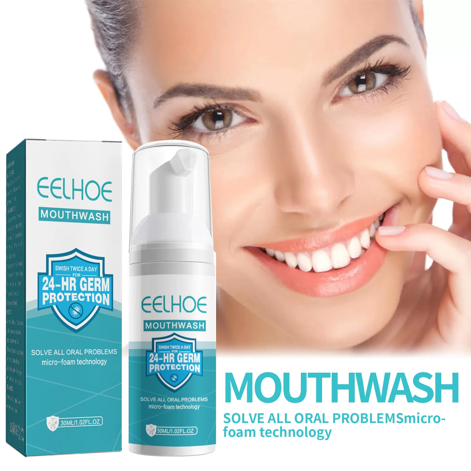 

30ml Teeth Whitening Cleansing Mousse Press Cleansing Tooth Stains Anti Cavity Toothpaste Fresh Breath Men Women Dental Care