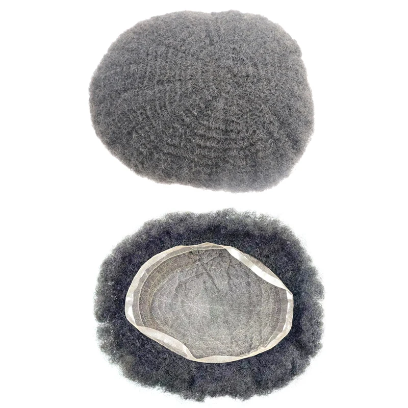 Новый 6 мм полный кружевной афро мужской парик дышащие мужские парики