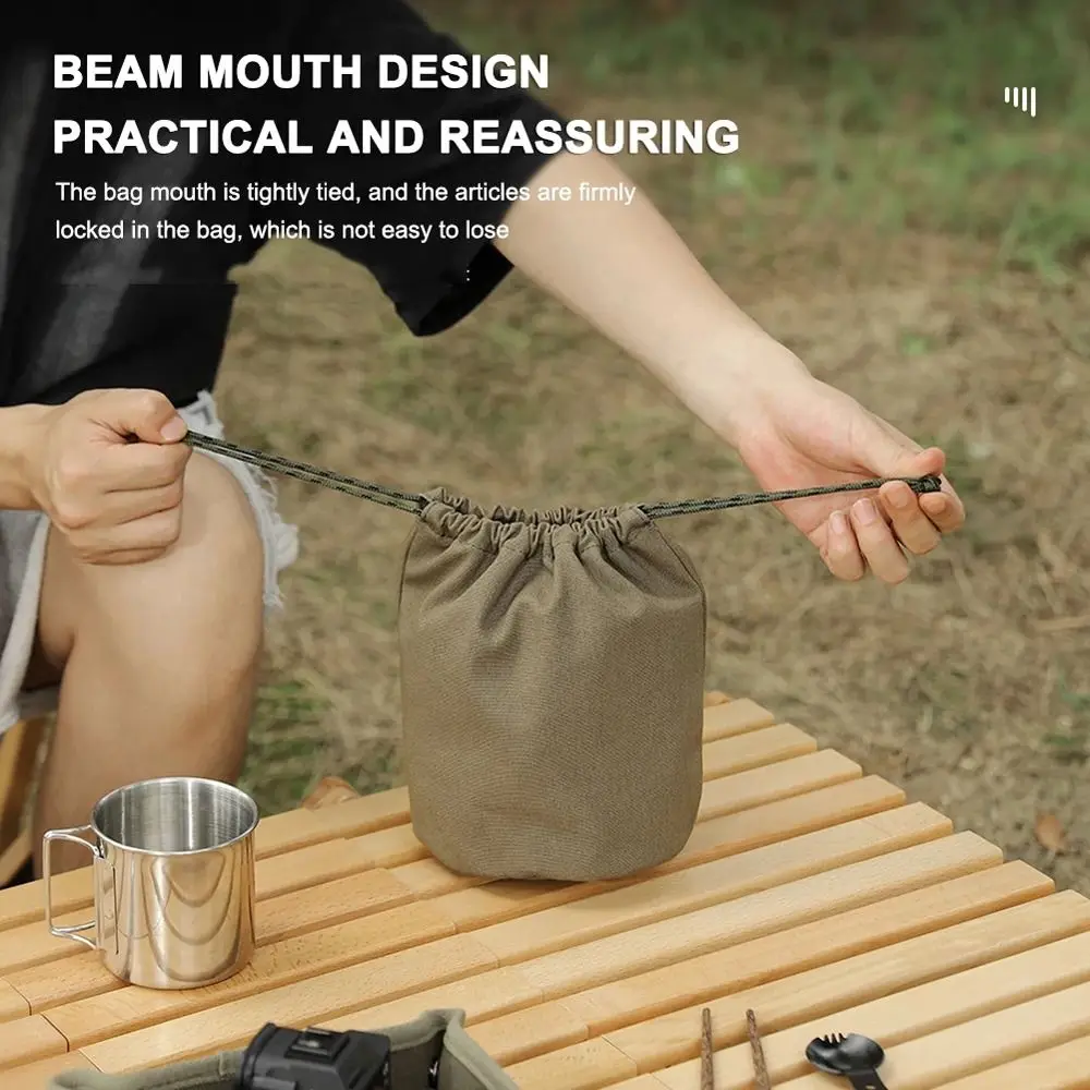 

Supplies Canvas Outdoor Tools Travel Pouch High-Capacity Tableware Bag Drawstring Bag Camping Storage Bag Sundry Bag