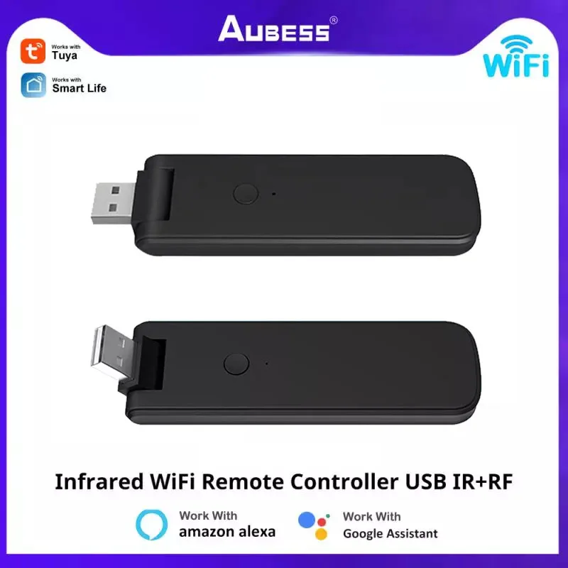 

New Smart Tuya Infrared WiFi Remote Controller Wireless USB IR+RF Rotate For TV Fan Switch Smart Home Automation Support Alexa