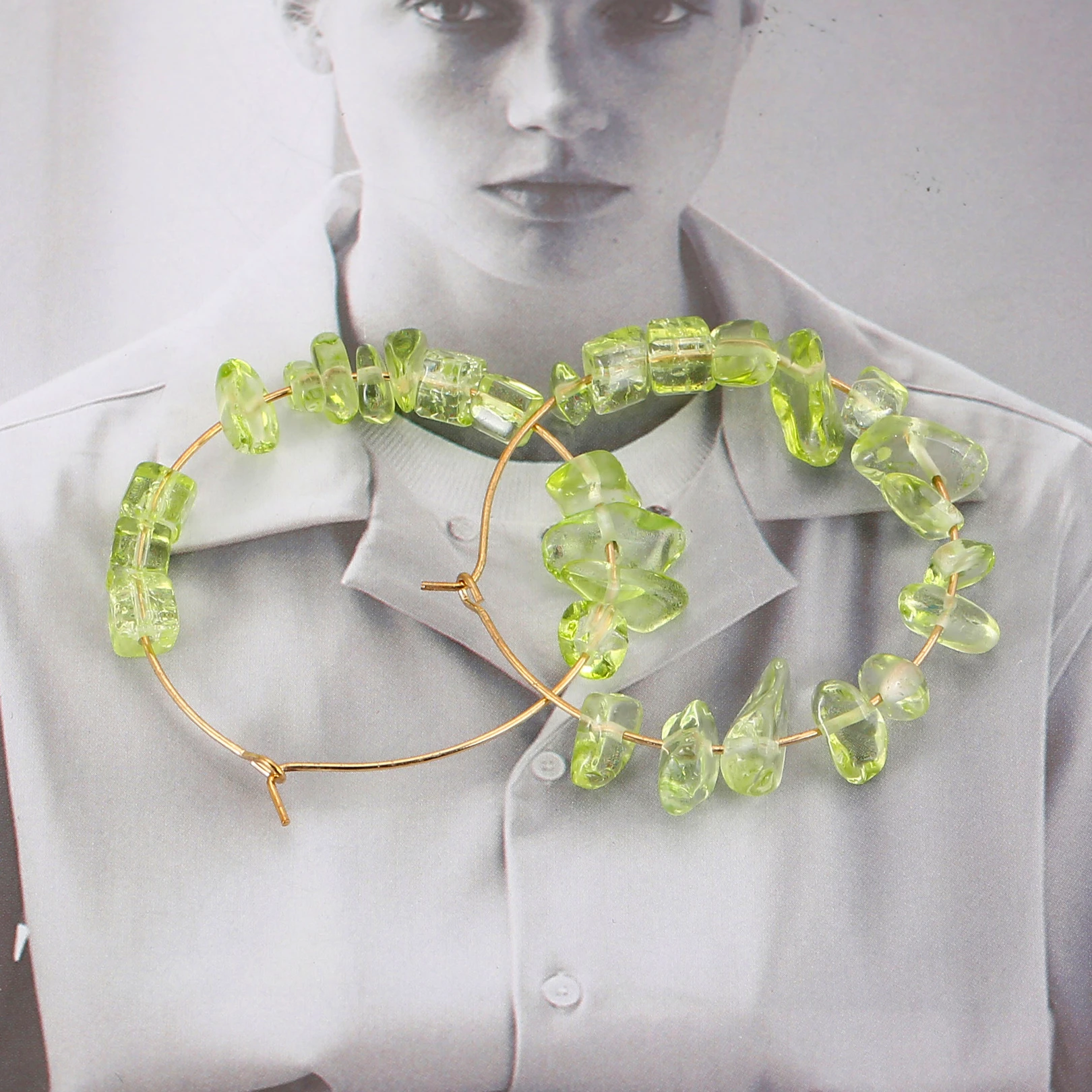 

2022 New Irregular Transparent Resin Stud Earrings for Woman