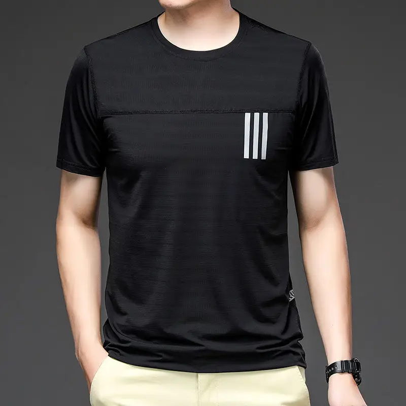 Polyester musculation camisa Men Running T Shirt Quick Dry Fitness Shirt Training Exercise gym clothing men Sport Shirt Tops