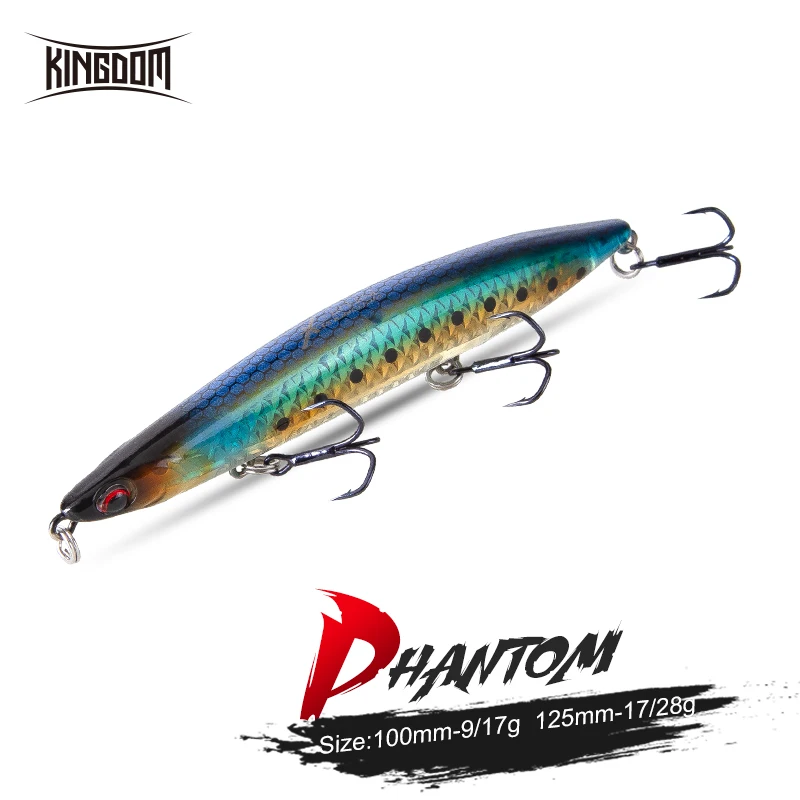 

Kingdom Floating Sinking Pencil Fishing Lures 100mm 125mm Surface Walking-Dog Design Far Casting Wobblers Saltwater Hard Bait