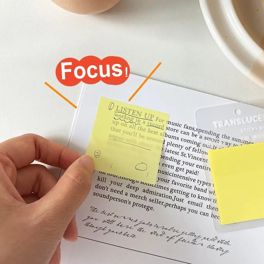 

50 листов, цветные прозрачные клейкие блокноты M2J4