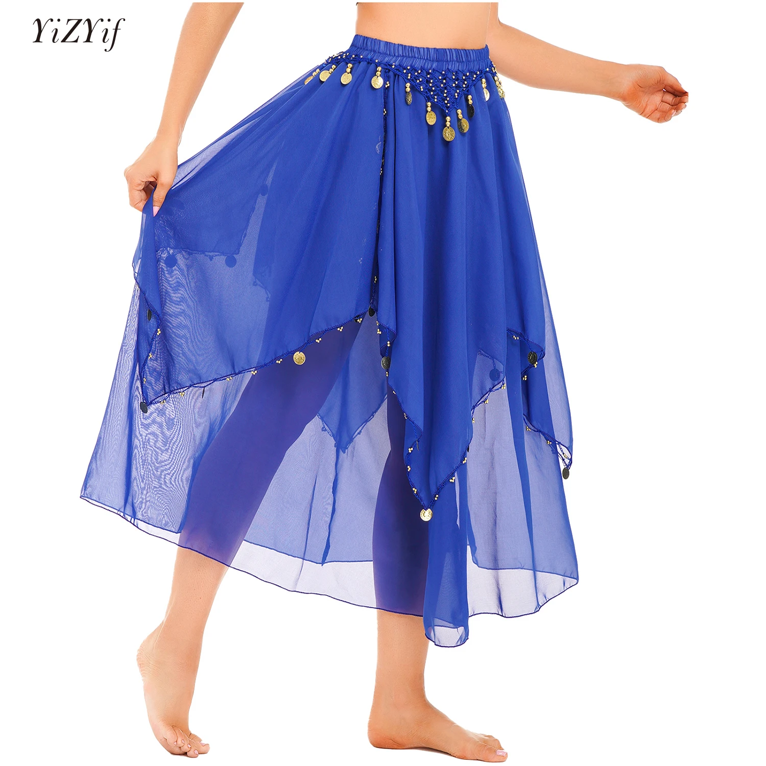 

HOT Adult Womens Belly Dance Costume Shiny Sequin Chiffon bellydance Skirt for Carnival Rave Party Stage Performance Dancewear