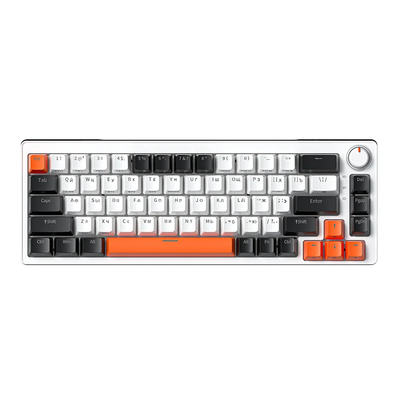 Русская раскладка ZA68 Bluetooth беспроводная проводная механическая клавиатура 2 4G с