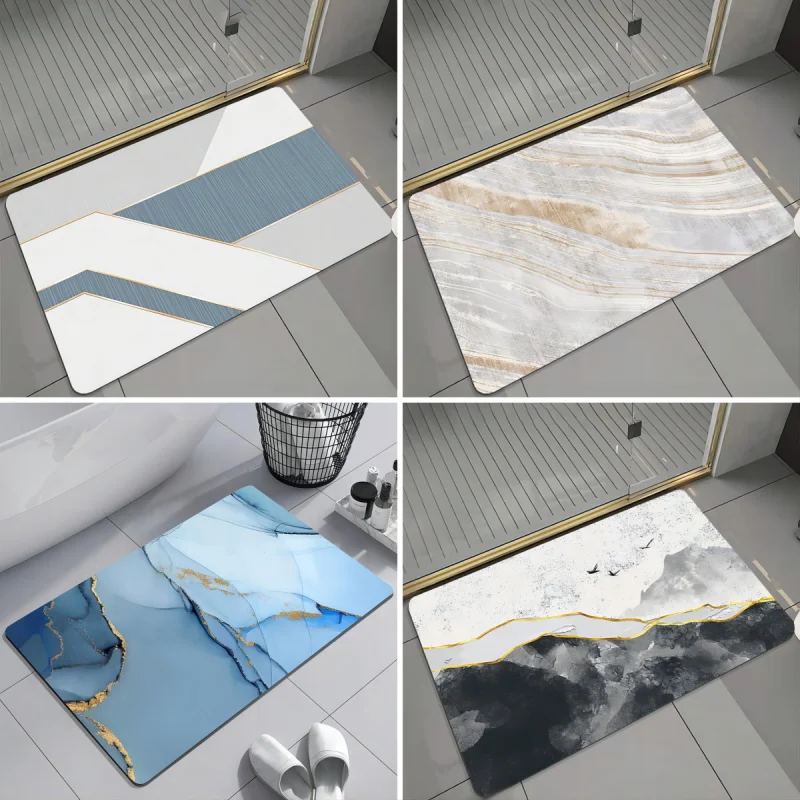 Ландшафтная живопись диатомит коврик для ванной дома гостиной декоративные