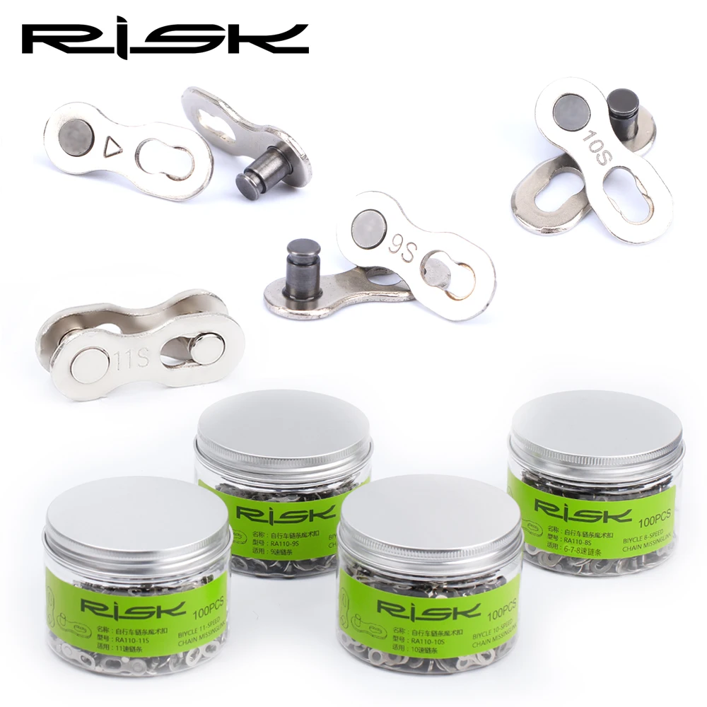 

RISK 1/5 Pair Bicycle Chain Quick Link Connector Joints Magic Buttons 6/7/8 9 10 11 12 Speed MTB Road Bike Chain Missing Link