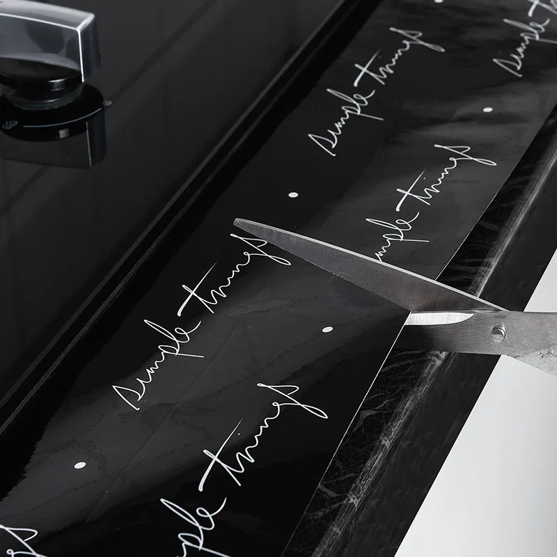 sticky type easy to clean kitchen counter high temperature resistant aluminum foil kitchen sink corner antifouling sticker free global shipping