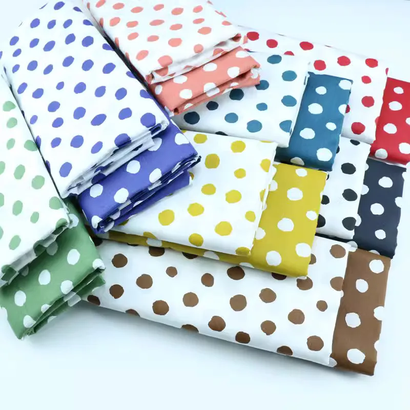 Хлопчатобумажная ткань с принтом в горошек 100% по метру сделай сам лоскутное