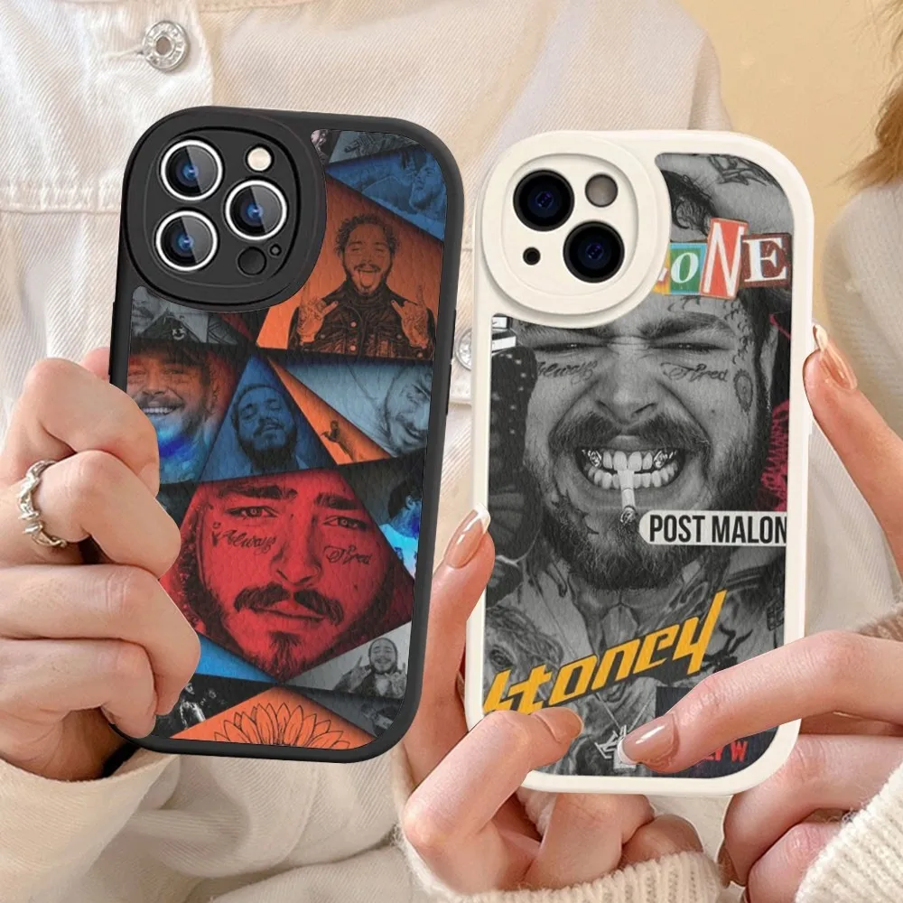 Post M-Malone Singer Phone Case Hard Leather For IPhone 14 13 12 Mini 11 Pro Max Xs X Xr 7 8 Plus Fundas