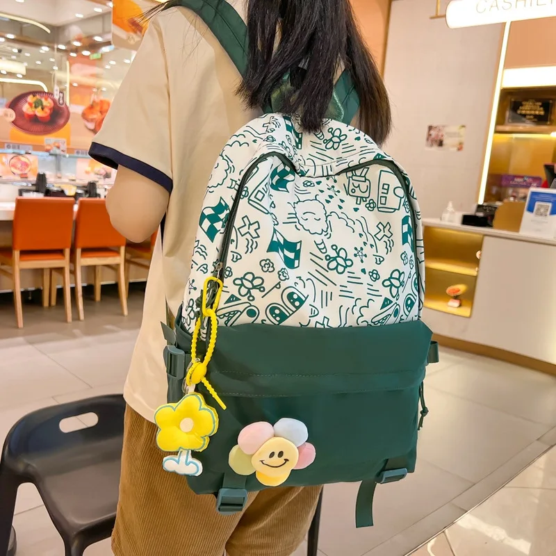 

Qyahlybz female large capacity cute college backpacks women's travel bags school backpack for girls school bags