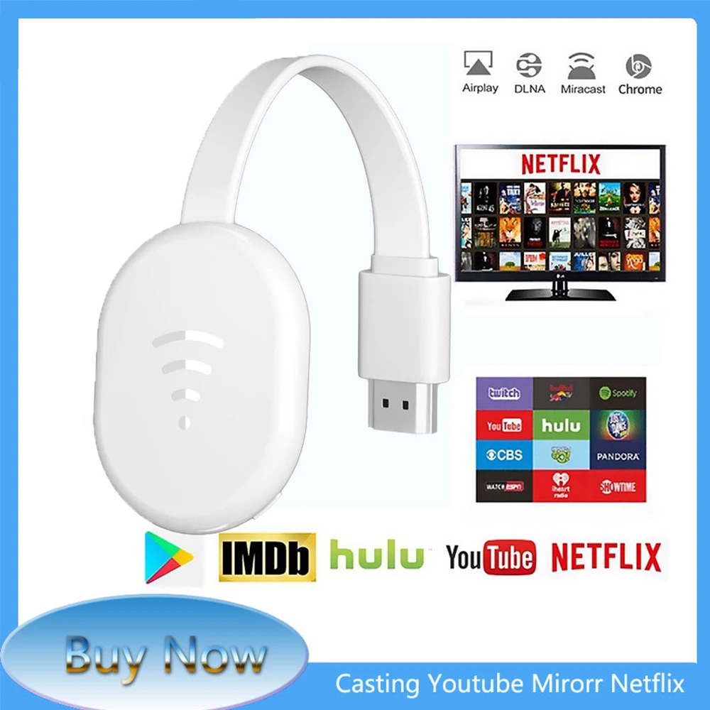 

TV Stick Wireless HDMI-compatible 1080P For Chromecast 3 For Netflix WiFi Display Receiver TV Screen Miracast Dongle Anycast