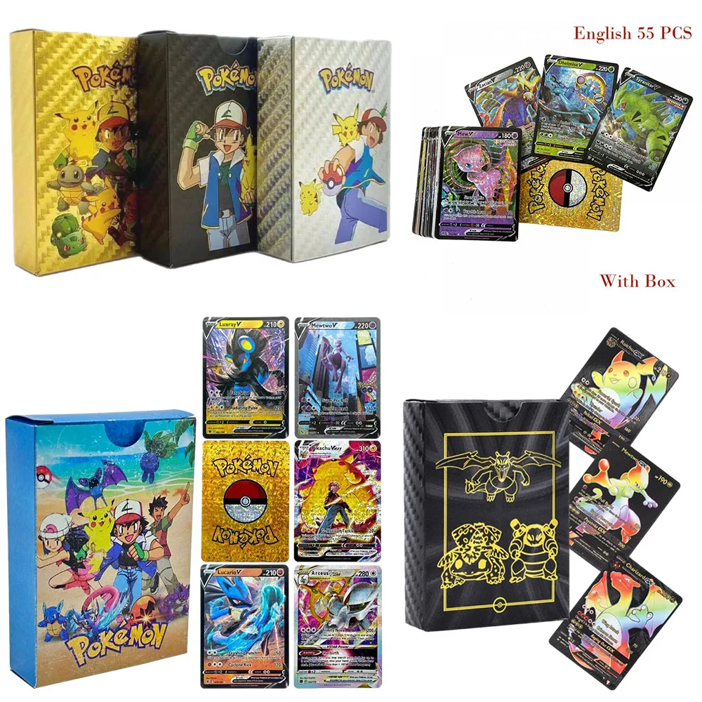 

Japanese Anime Pokemon Shining Card Gold Foil Card Hp High Attack English Card Battle Game Collection Cartoon Toy Festival Gift