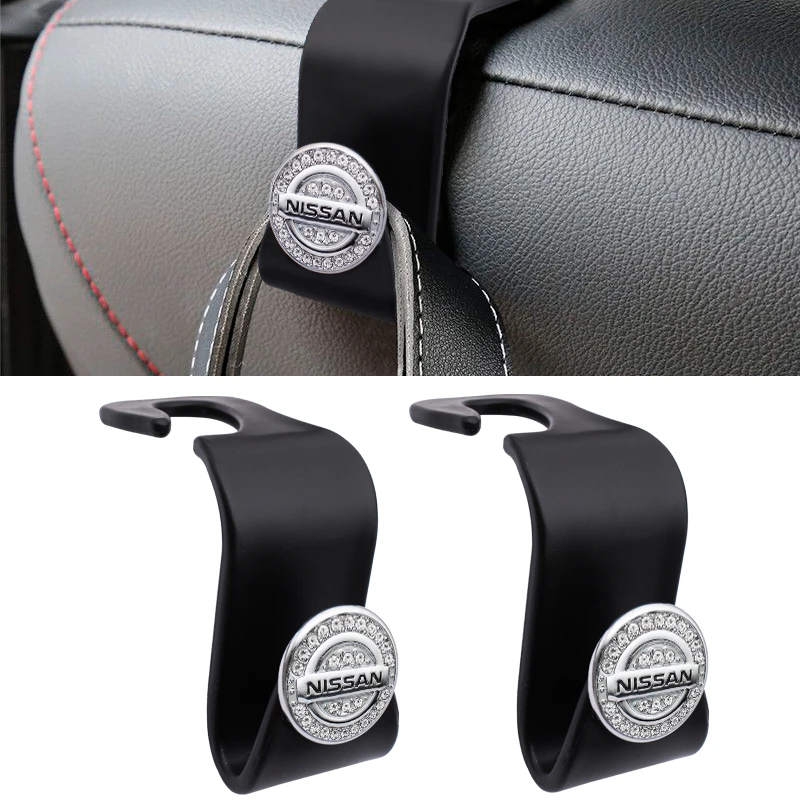 

1/2pcs Car Badge Seat Back Portable Hook Auto Interior for Nissan strong and firm small hook hidden multi-function storage rear