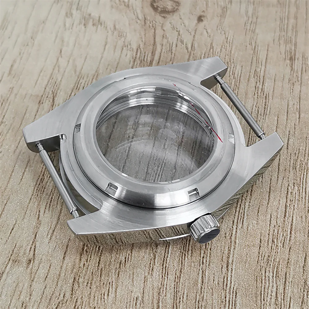 41mm Transparent Stainless Steel Watch Case Sapphire Crystal Mirror Case for NH35/NH36/4R/7S Movement fit 29mm-28.5mm Dial