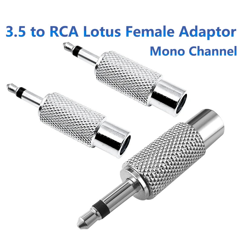 Металлический RCA разъем к 3,5 мм штекер TS аудио адаптер RCA разъем к ...
