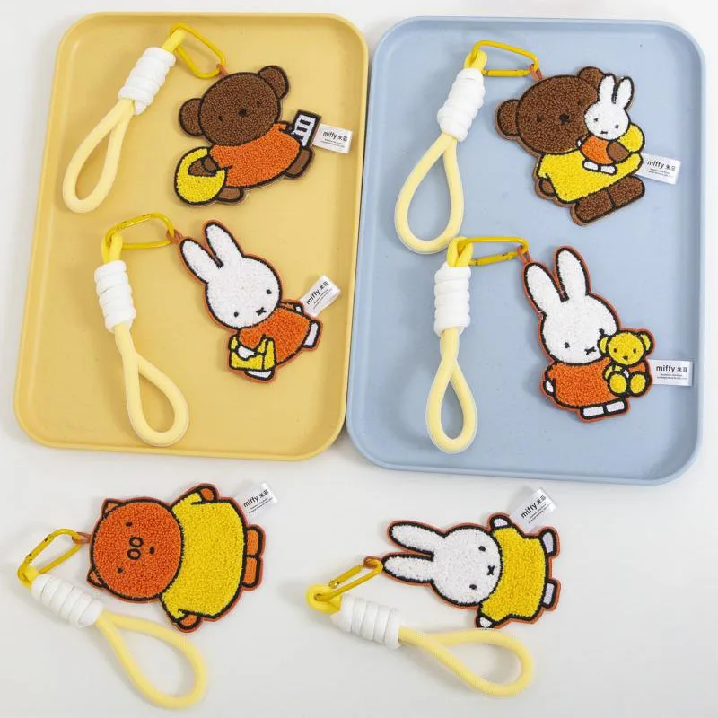 

Miffys Kawaii Pendant Embroidered Cartoon Mobile Phone Chain Fashionable and Delicate Key Chain New Key Chain Pendant