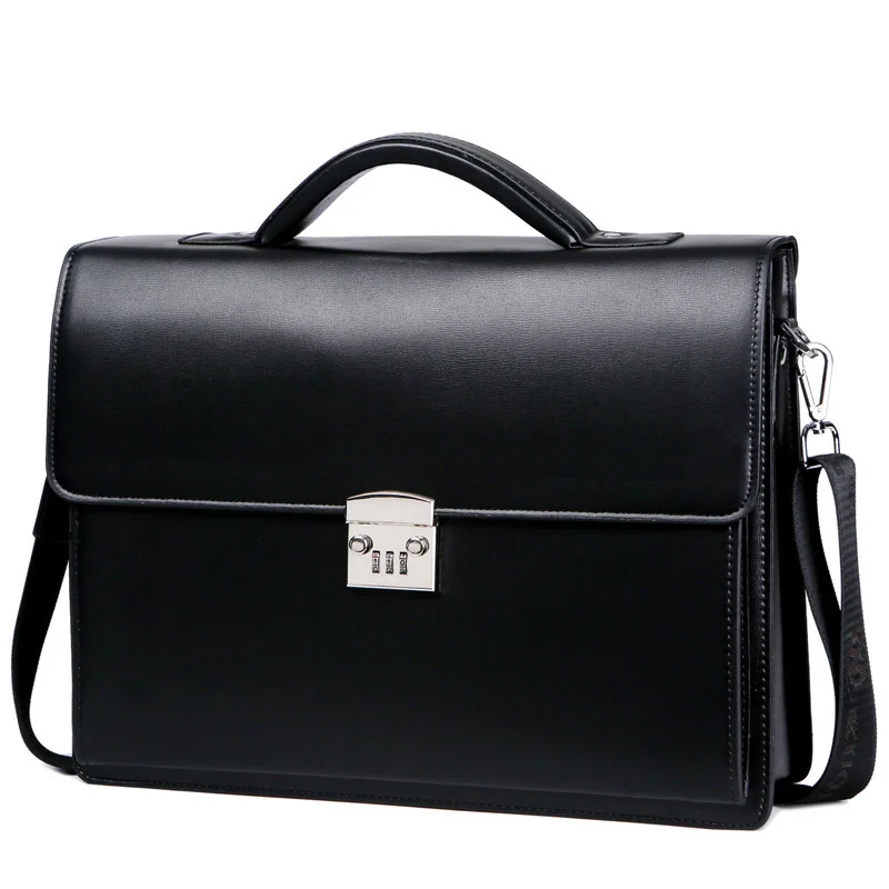 Luxury Man Cowhide Business Briefcase Genuine Leather High-capacity Single Shoulder Crossbody Handbag High Quality Computer Bags