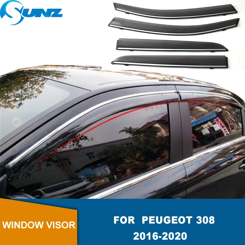 

Weathershield For Peugeot 308 2016 2017 2018 2019 2020 Side Window Vent Visor Sun Rain Deflector Guard Awning Shelter SUNZ