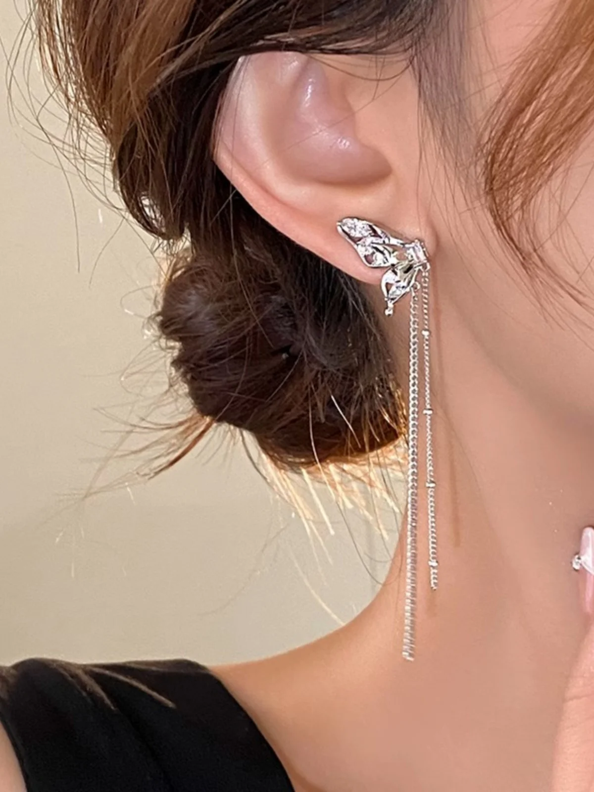 Длинные серьги с кисточками Caring Koko 2023 новые модные легкие роскошные супер