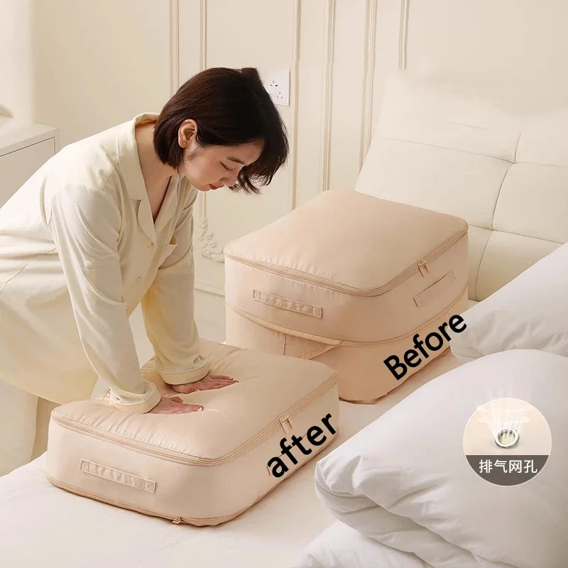 Большая компрессионная сумка органайзер для одеял одежды шкафа мешочек хранения