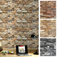 10pcs 3d self adhesive luxury decor wallsticker brick for livingroom bedroom background wall waterproof peel and stick wallpaper